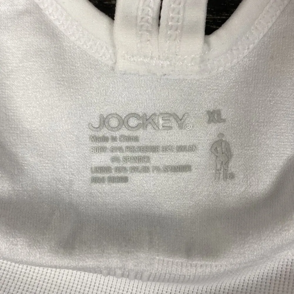 Jockey Gray & White low Impact Athletic Sport Strappy Back Bra XL NEW - Image 7