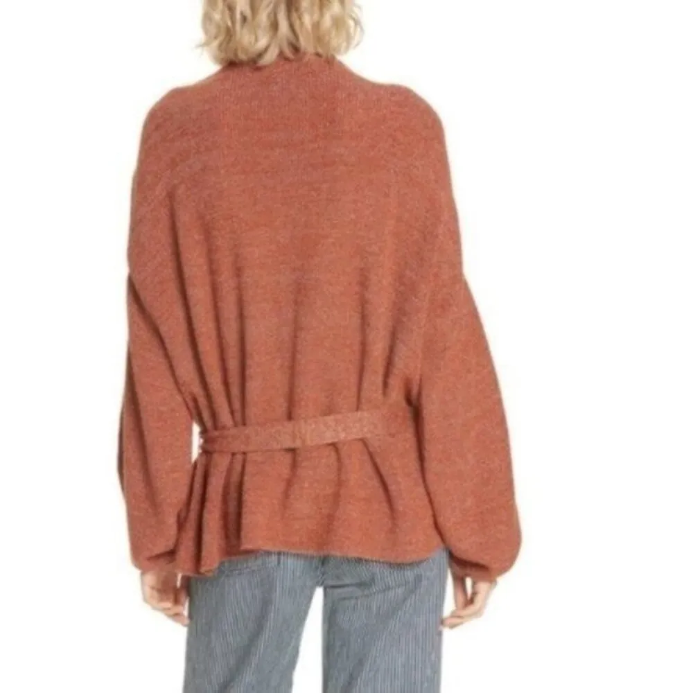 Apiece Apart Arkestra Metallic Balloon Sleeve Sweater in Terra Cotta Marl XS - Image 2
