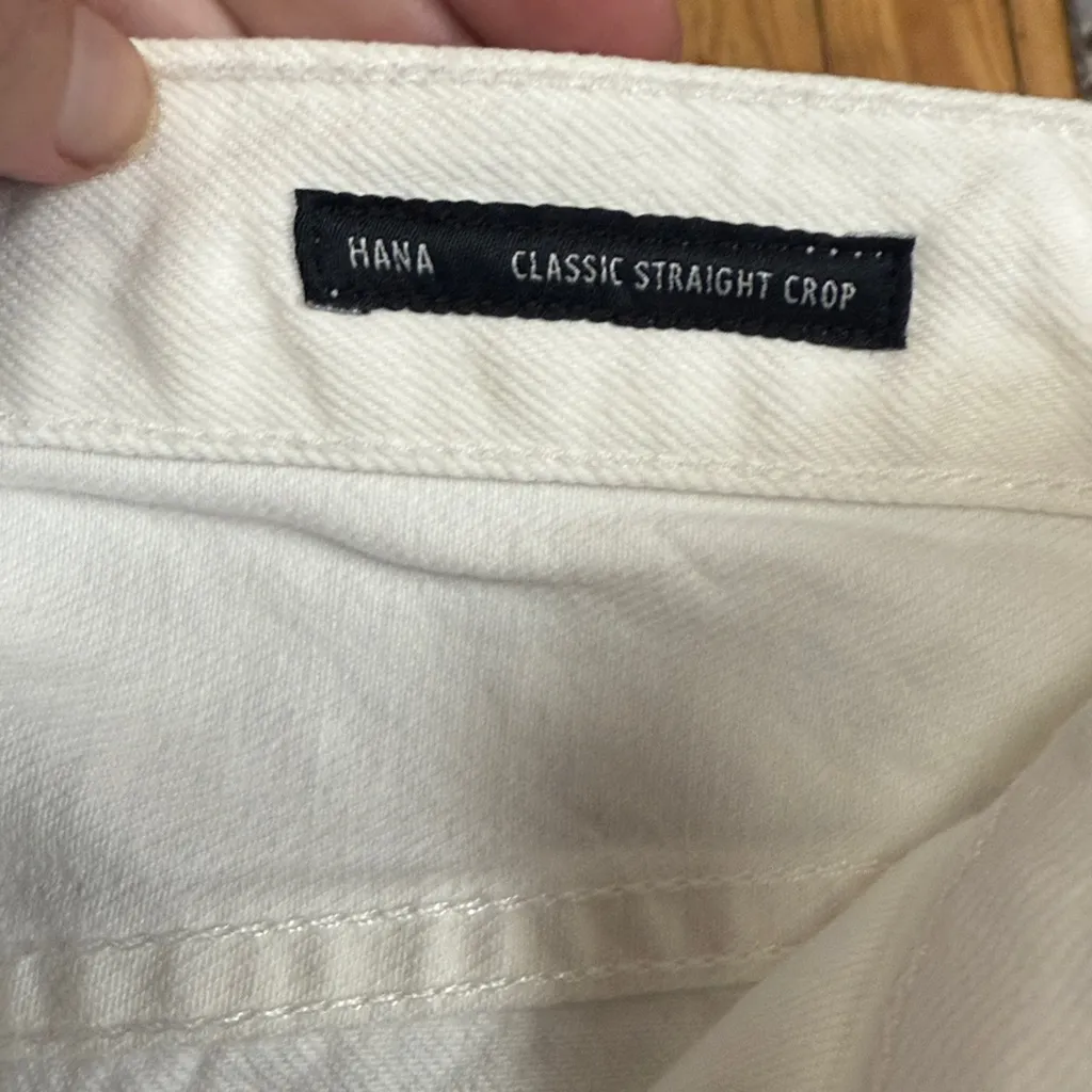 Edwin “Hana” Classic Straight Crop Jeans White Size 30 - Image 7