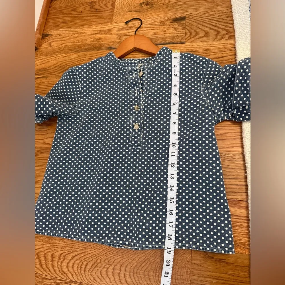 Utility Canvas Made in USA Polka Dot Top size XS Blue - Image 9