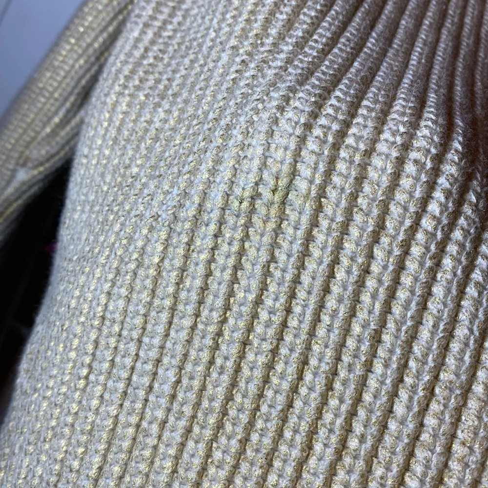 Express London Metallic Knit Sweater Medium EUC Oversized - Image 8