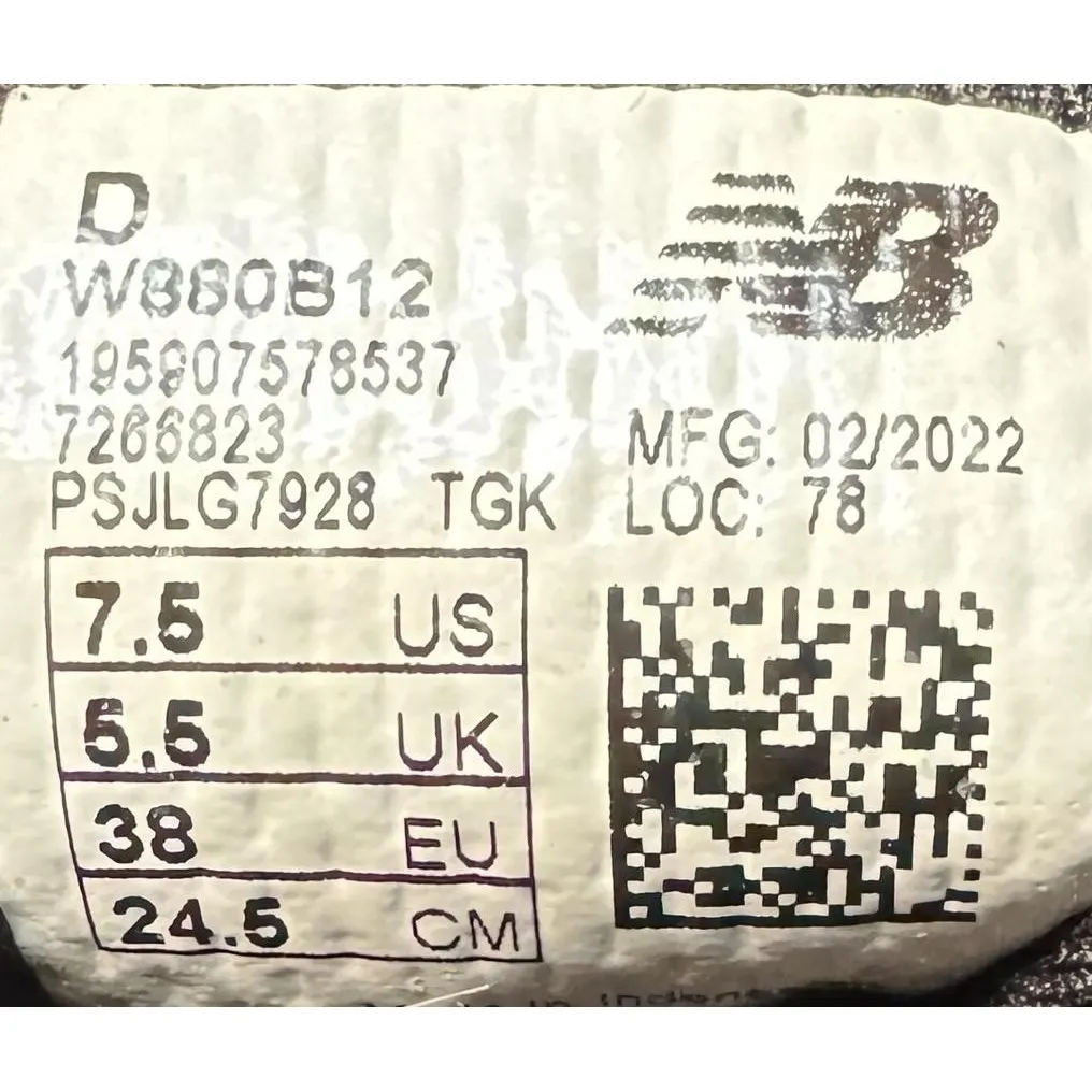 New Balance Fresh Foam 880 Shoes Womens Size 7.5 Black Running Sneakers W880B12 - Image 4