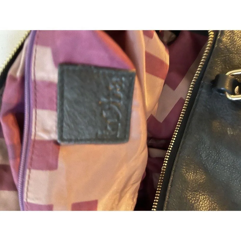 KOOBA EVERETTE Black Leather Shoulder Carryall Tote Bag Satchel Handbag Purse - Image 14