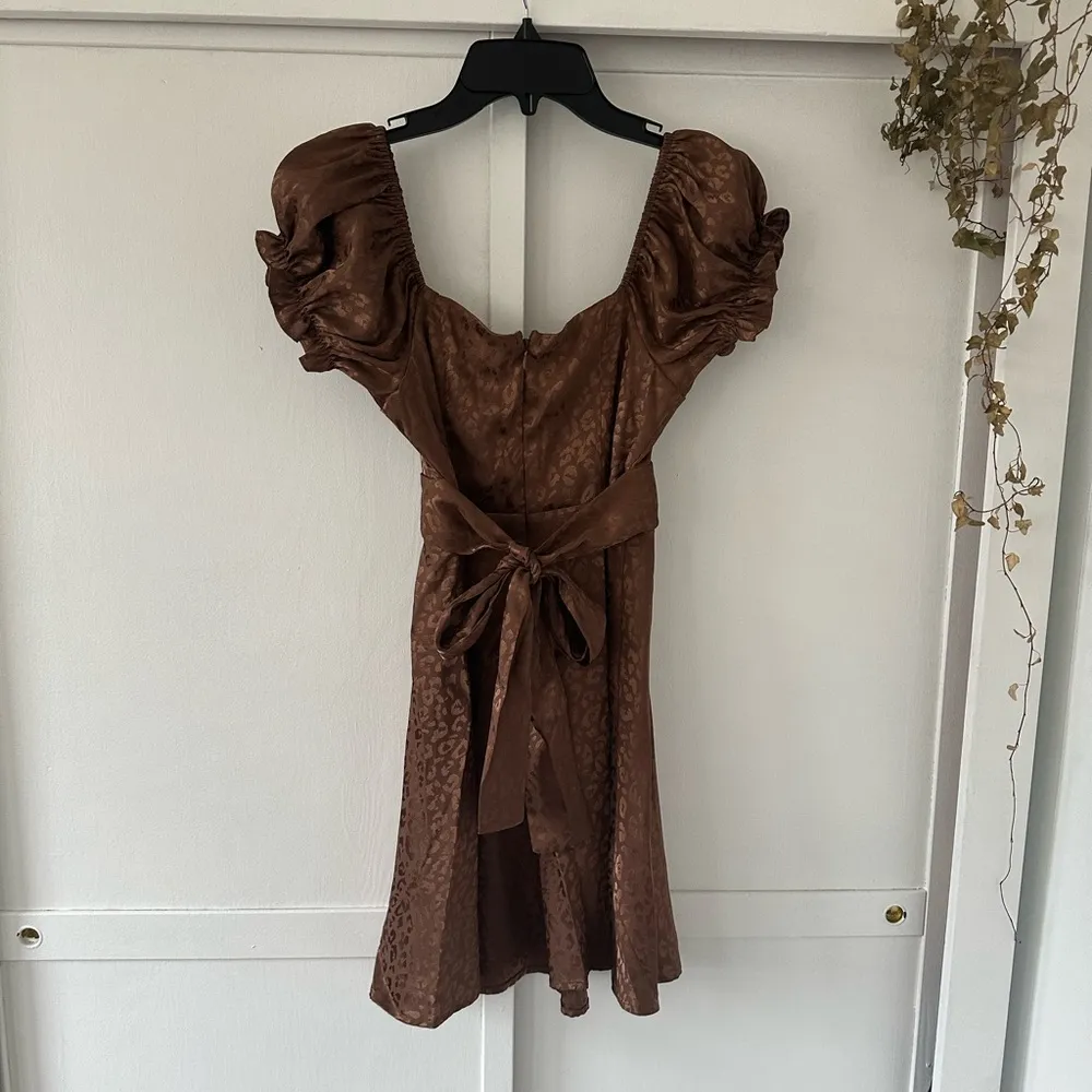 Brown Leopard Print Dress Size XS - Image 2