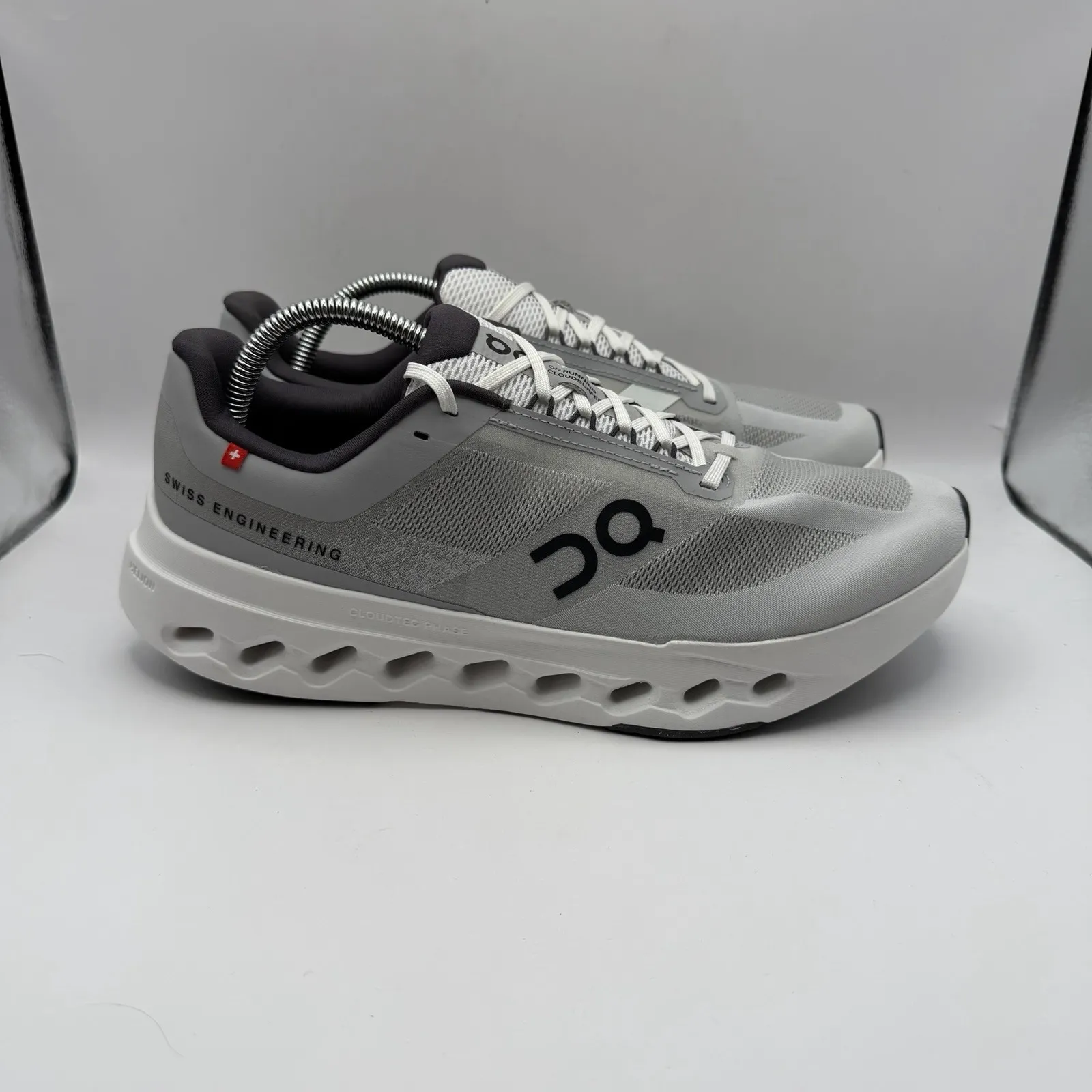 New On Cloudsurfer Next Glacier White Womens Size 11 3WE30050070 Running Shoes Gray - Image 3