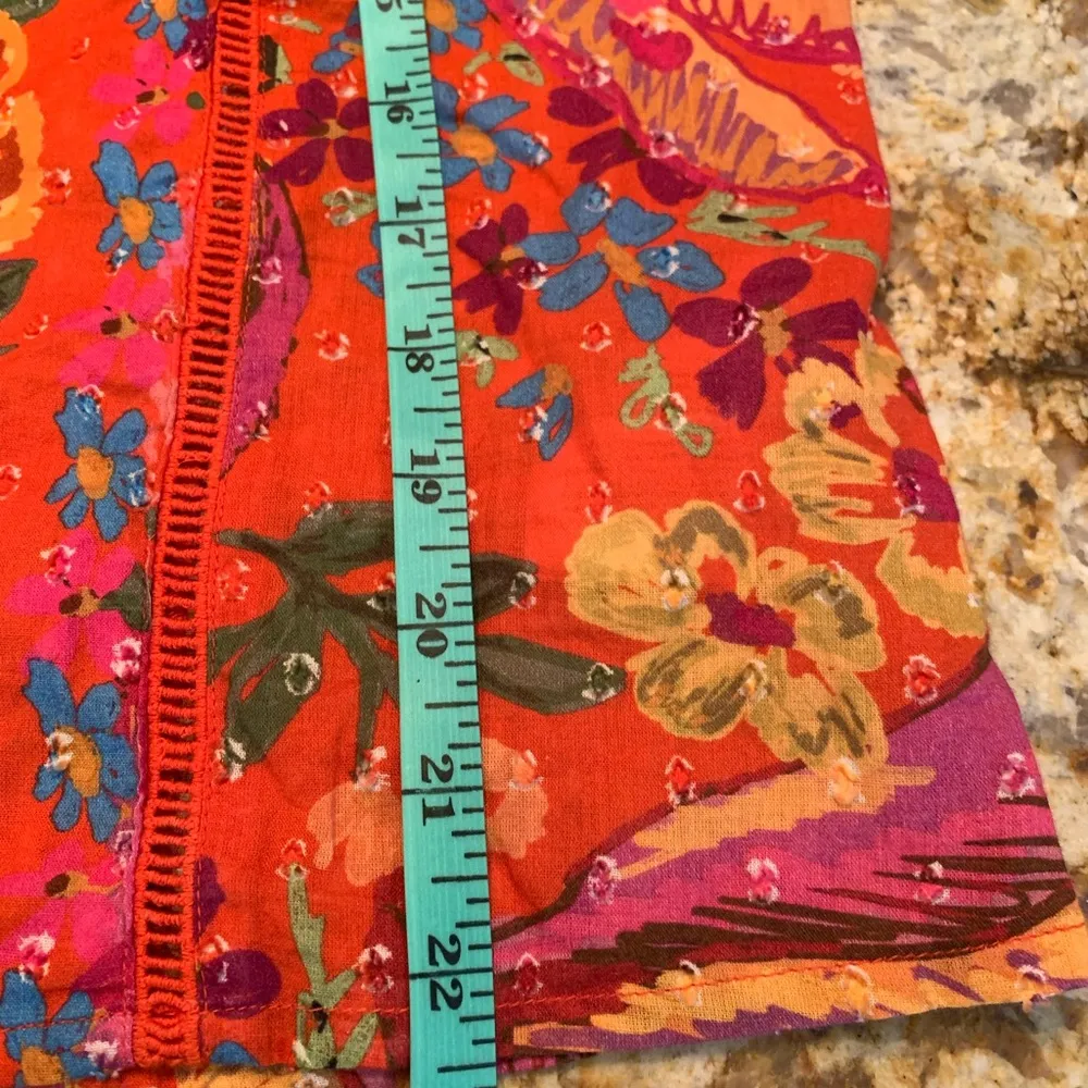 FARM Rio Red Ruffled Puff Sleeve Blouse - Image 7