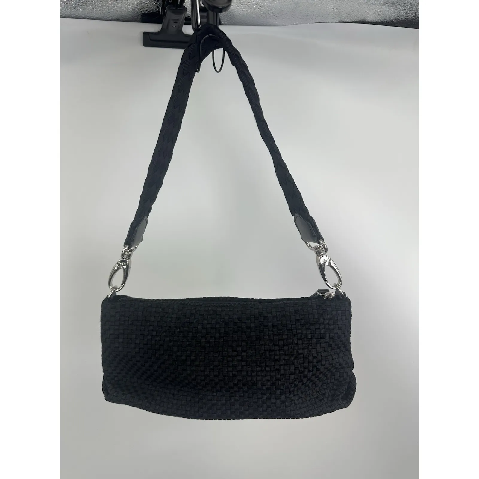 The‎ SAK Womens BlackWoven Clutch Handbag Shoulder Purse Excellent Condition - Image 6