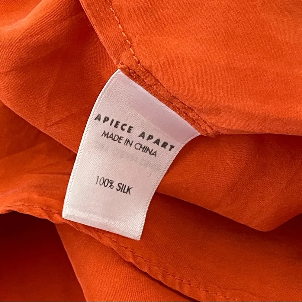 Apiece Apart Top silk sanna cami crop womens Orange size 4 minimalist chic party - Image 5