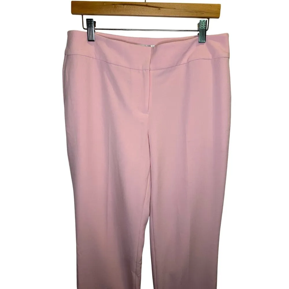 Kasper Harlow Stretch Crepe Dress Pants Women’s 8 Pink NWT Slim Straight Leg - Image 5