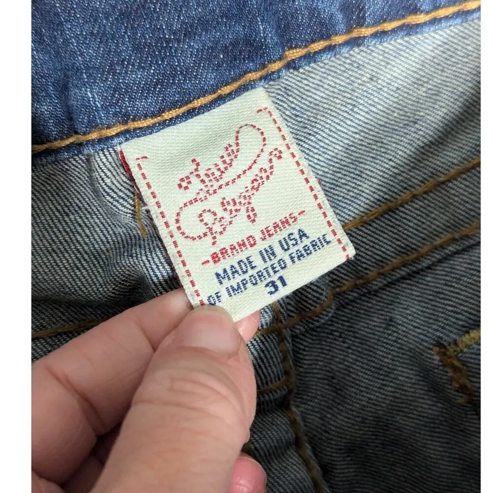 True Religion Stella Stretch Skinny Jeans Navy Blue Rinse Womens 31 Long Denim - Image 6