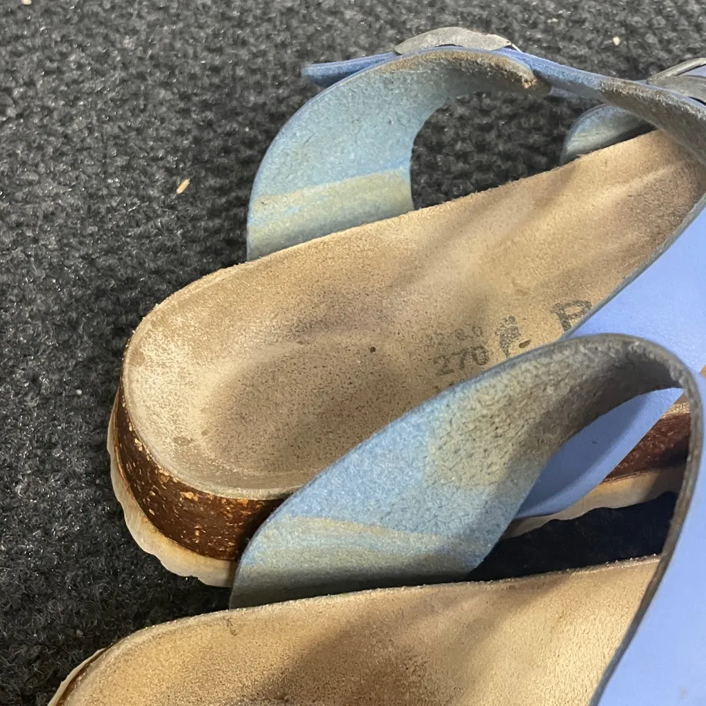 Betula by Birkenstock womens light blue toe sandals cork size womens 11/mens 9 - Image 3