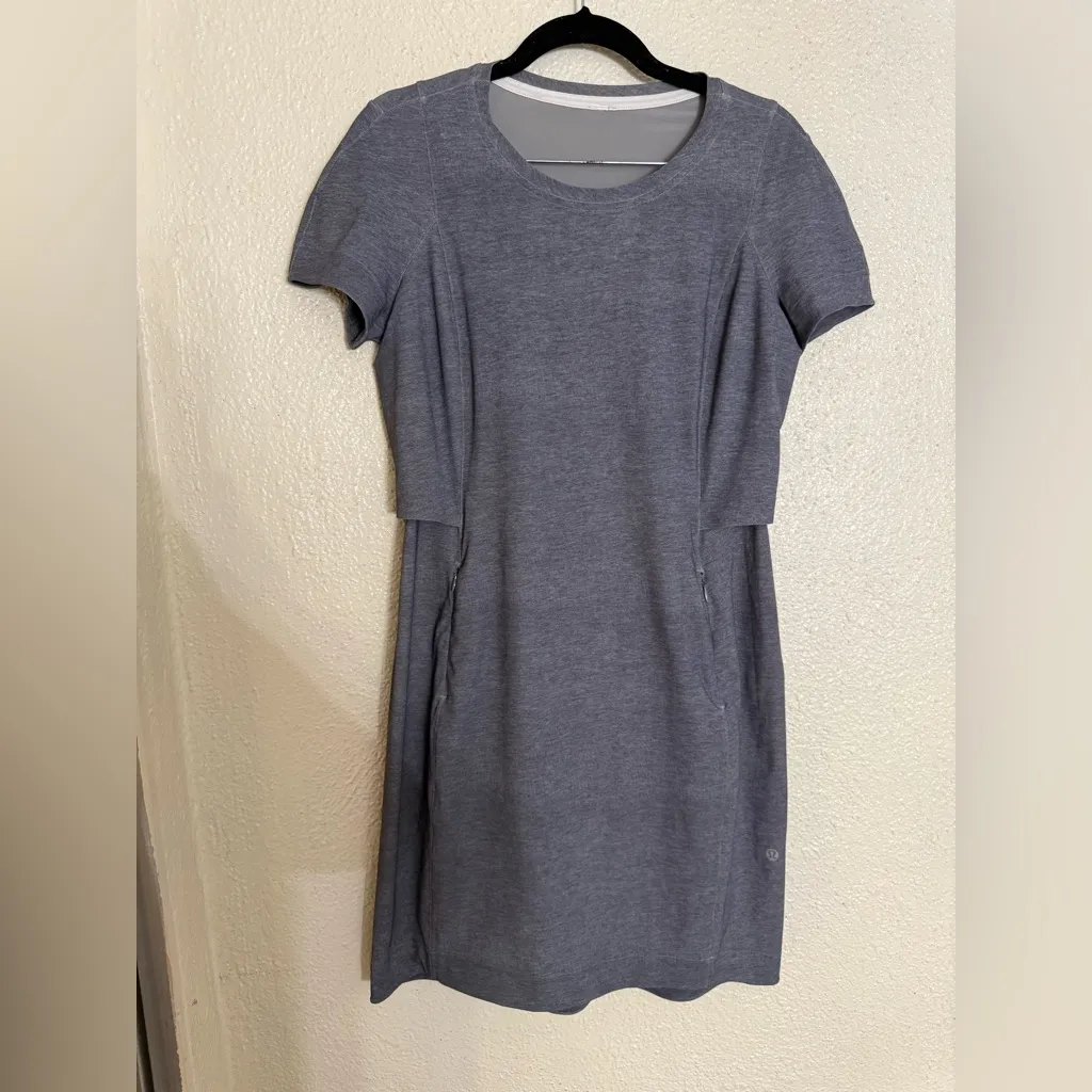 Lululemon & go Endeavor Dress
Heathered Texture Printed Greyt Deep Coal size 6 - Image 7