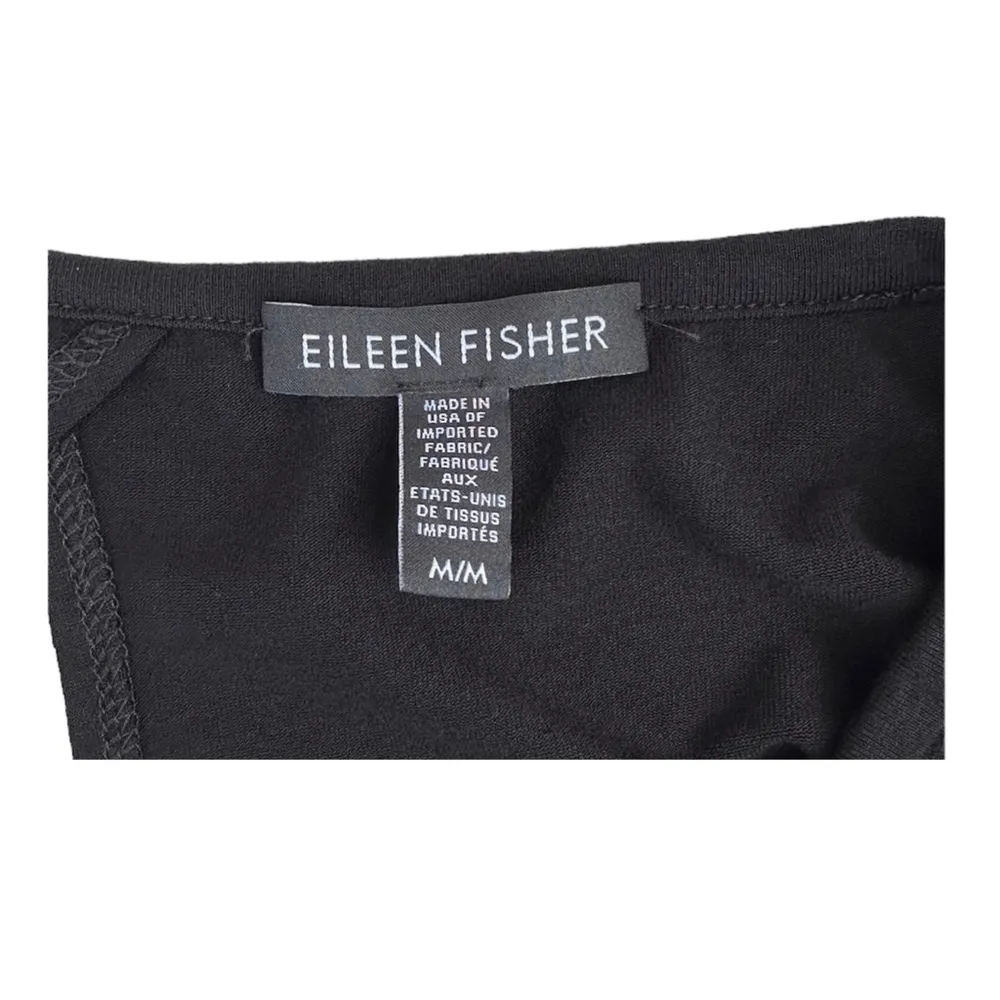 Black Keyhole Back Drape 3/4 Sleeve Basic Midi Dress Medium - Image 5