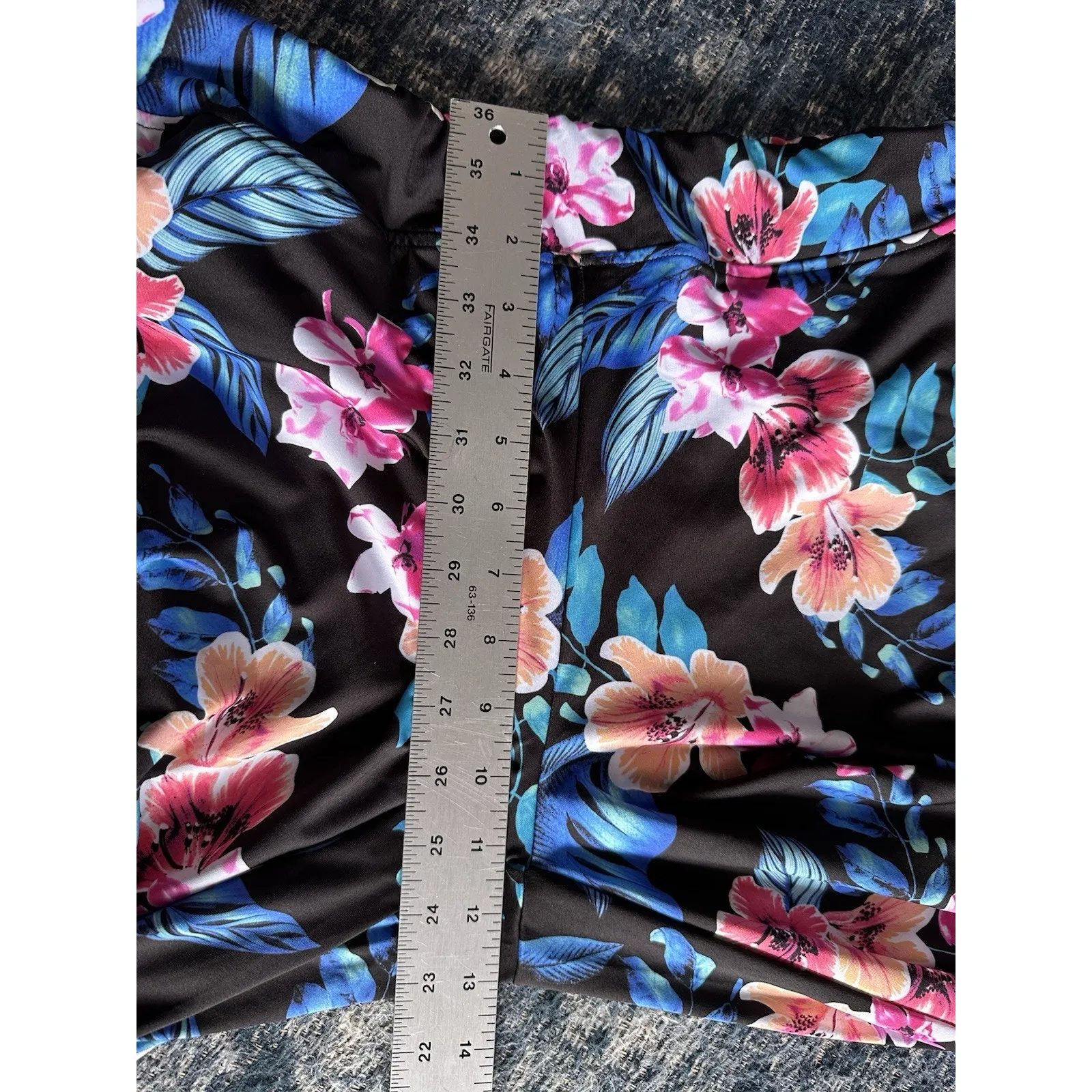 Lands' End Womens Small 6-8 Tropical Hawaiian Swim Fabric Pants Colorful Floral - Image 5