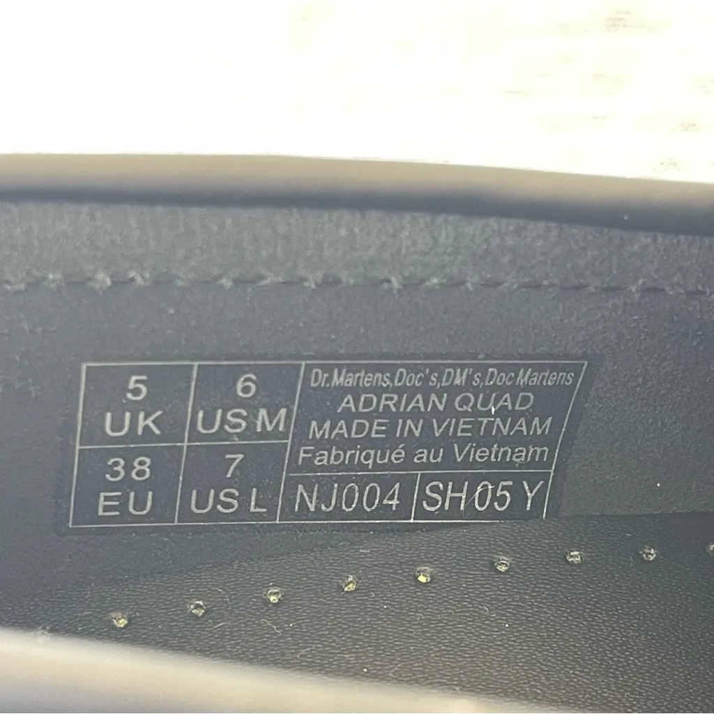 NWT Dr. Martens Adrian Quad Platform Loafers Size 7 Black Leather - Image 8