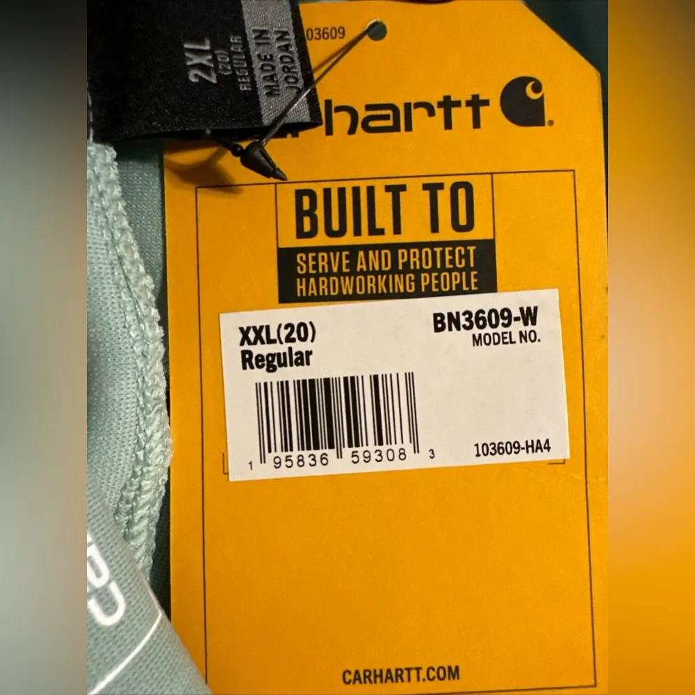 Carhartt 103609 Force® Fitted Lightweight Utility Leggings blue surf SIZE XXL - Image 2