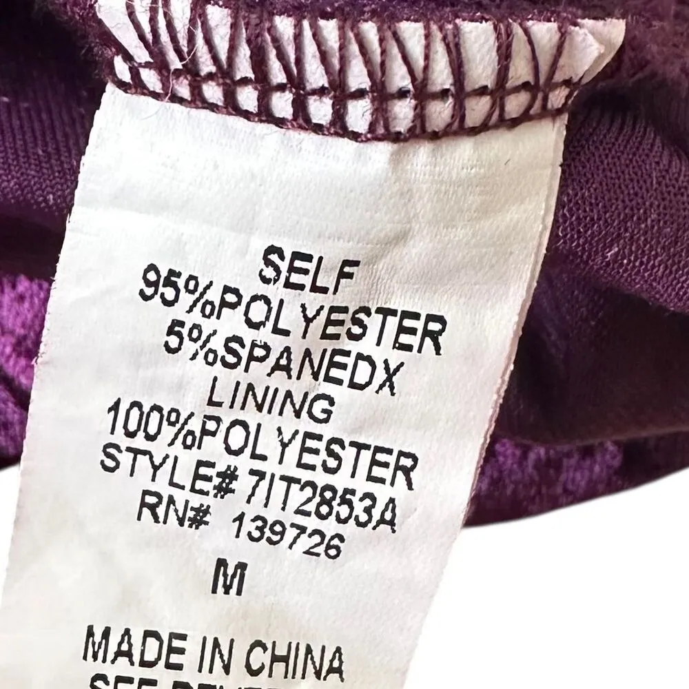 Honey Punch Purple Velvet Crop Top Women Size Medium | 65-54 - Image 4