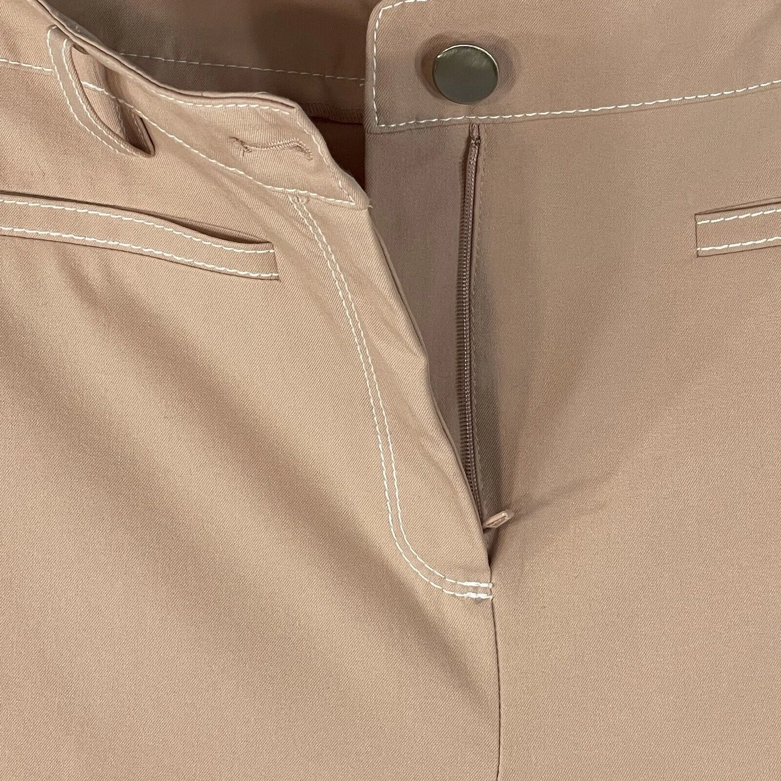 Alfani Petite SZ 6P Straight Ankle Pants Stretch Hi-Rise Zip-Fly Clay Pink New - Image 3