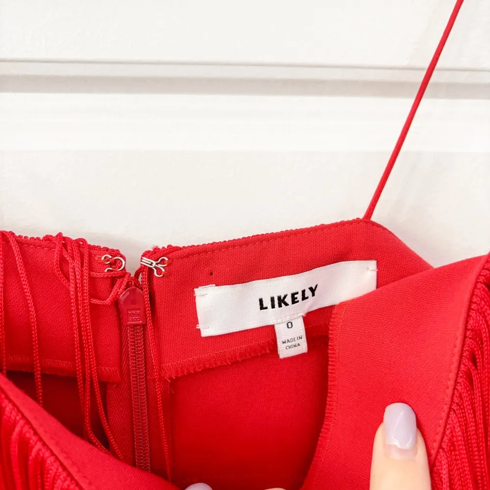 Likely Alice Dress Scarlet Tiered Fringe - Image 6