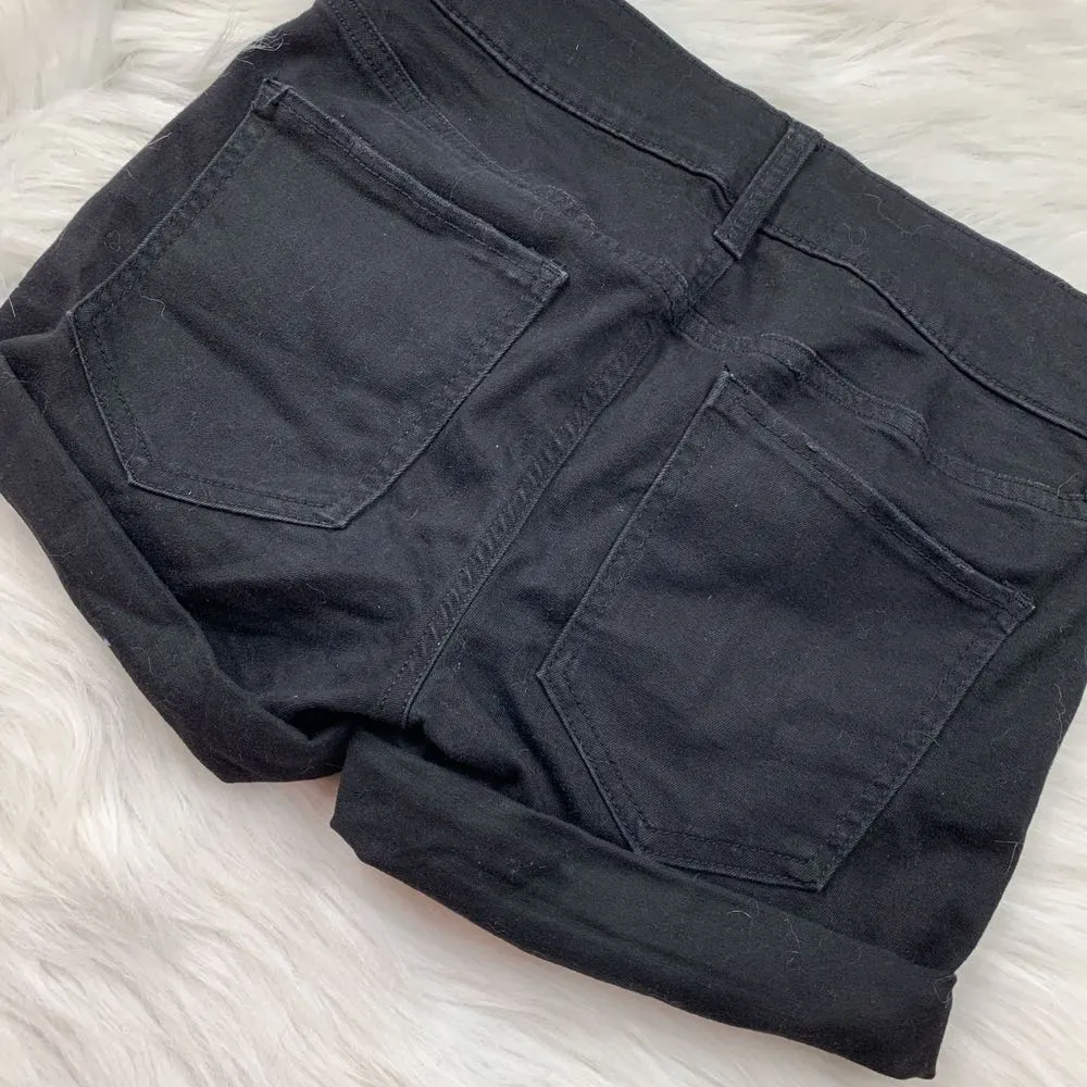 SO Basic Black Denim Shorts - Image 4