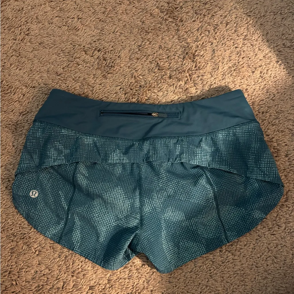 Lululemon Athletica Teal speed up shorts - Image 2