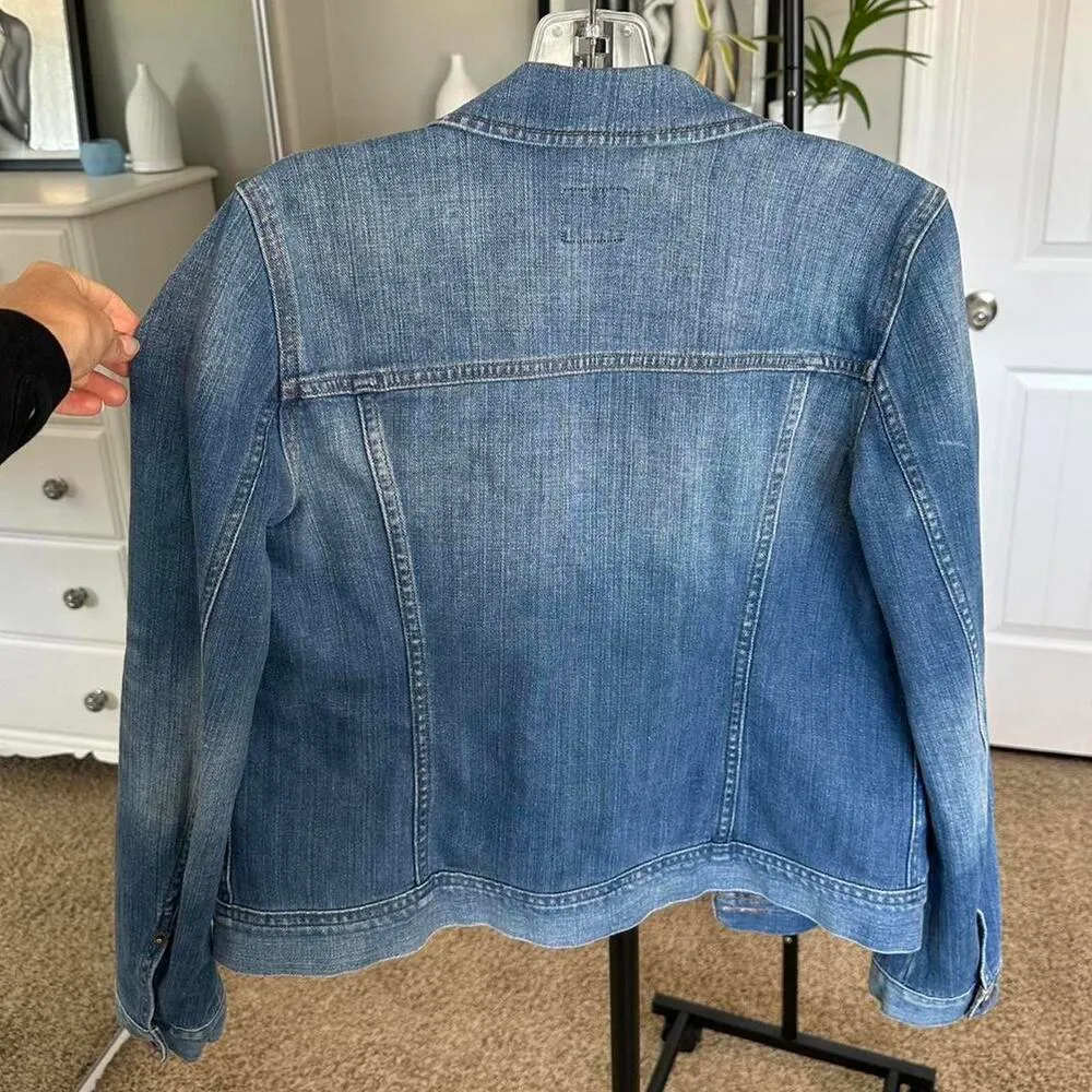 Women's Blue J.Crew Denim Jacket - Image 6
