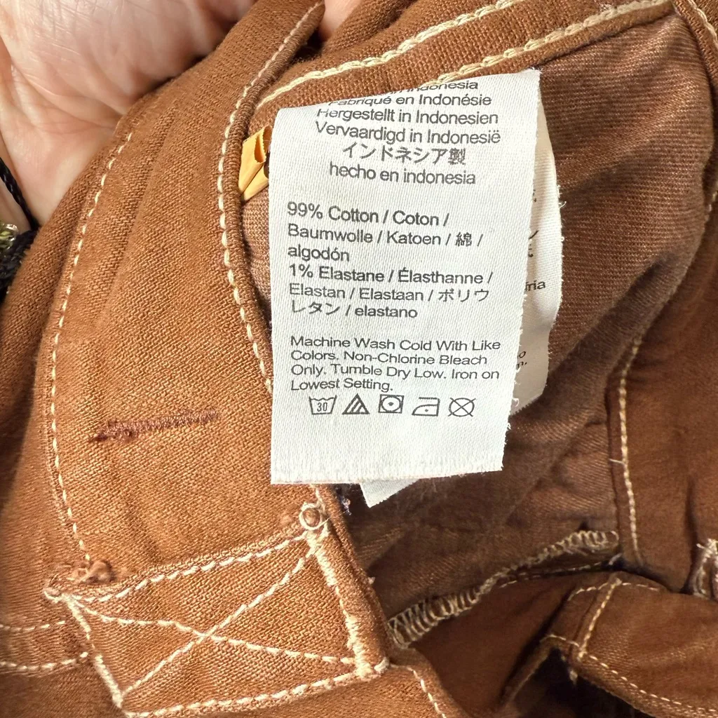 Madewell Women's Brown Emmett Wide-Leg Denim Pants Size 26‎ - Image 5