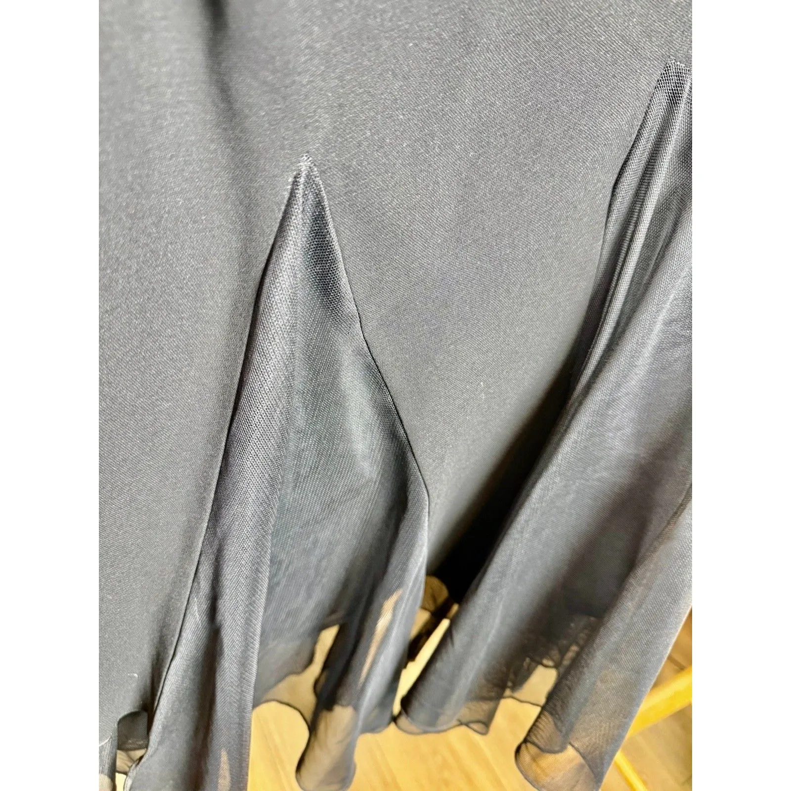 Vintage SL Fashions Dress 10 Asymmetric Black Lace 90s Y2K Fairy Whimsigoth - Image 6