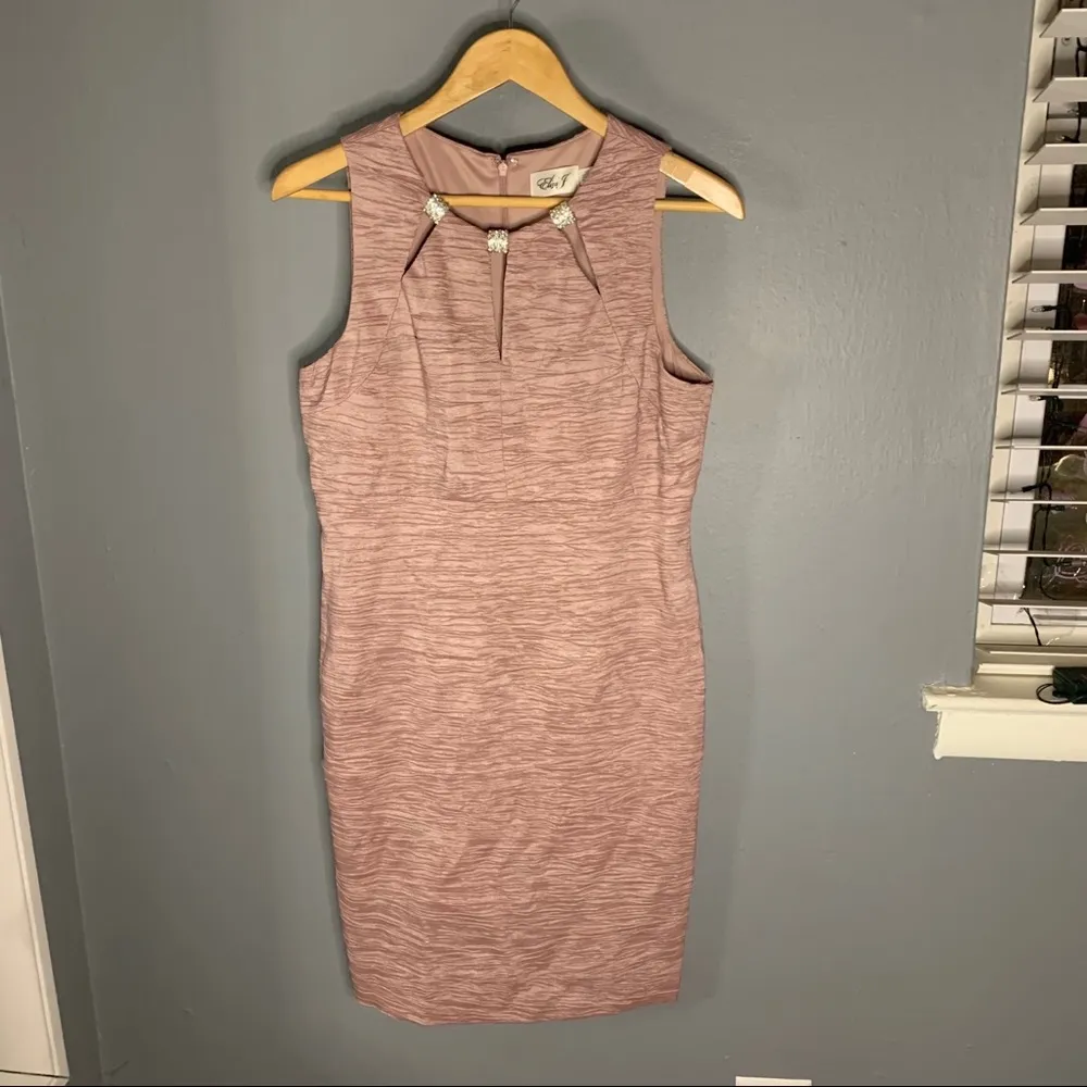 Eliza j pink bejeweled neckline sheath dress - Image 5