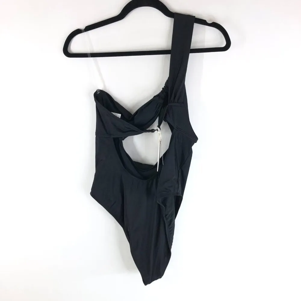 Good American Bali One-Piece Swimsuit Cutout Stretch Black 2 US M - Image 3
