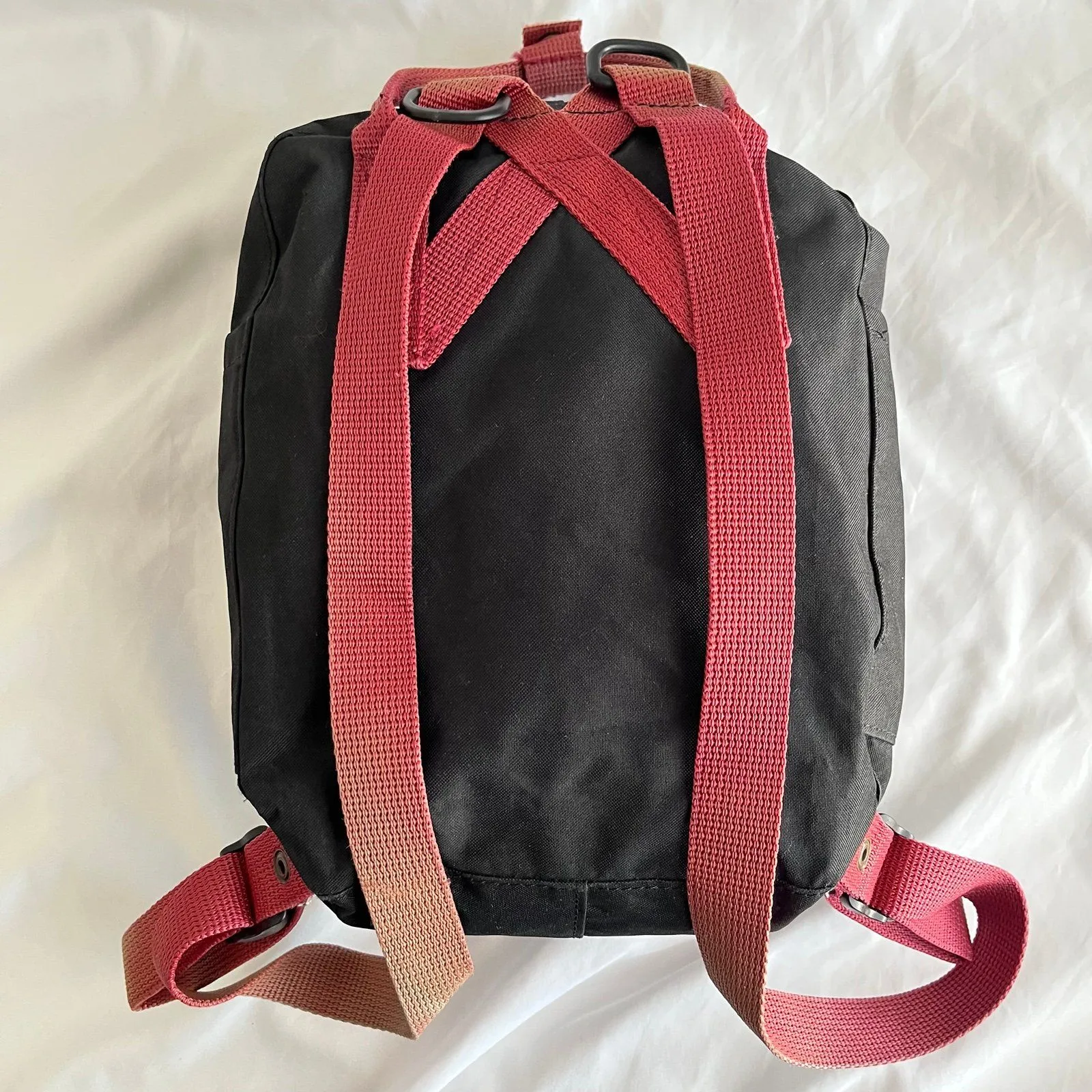 Fjallraven Kanken Mini Backpack Red & Black W Adjustable Strap - Image 6