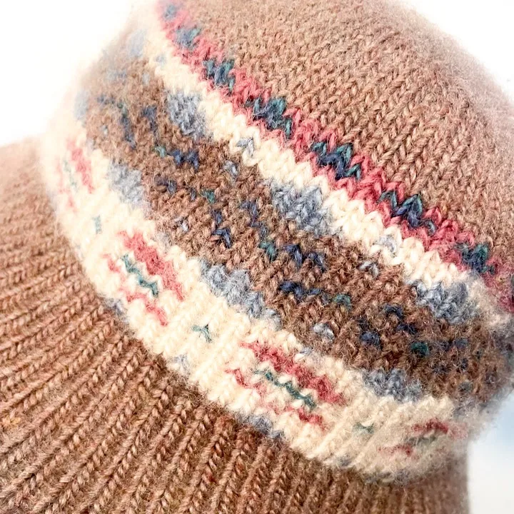 Aris fair isle bucket hat Brown - Image 4