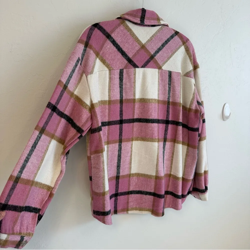 Pink Plaid Button Up - Image 3