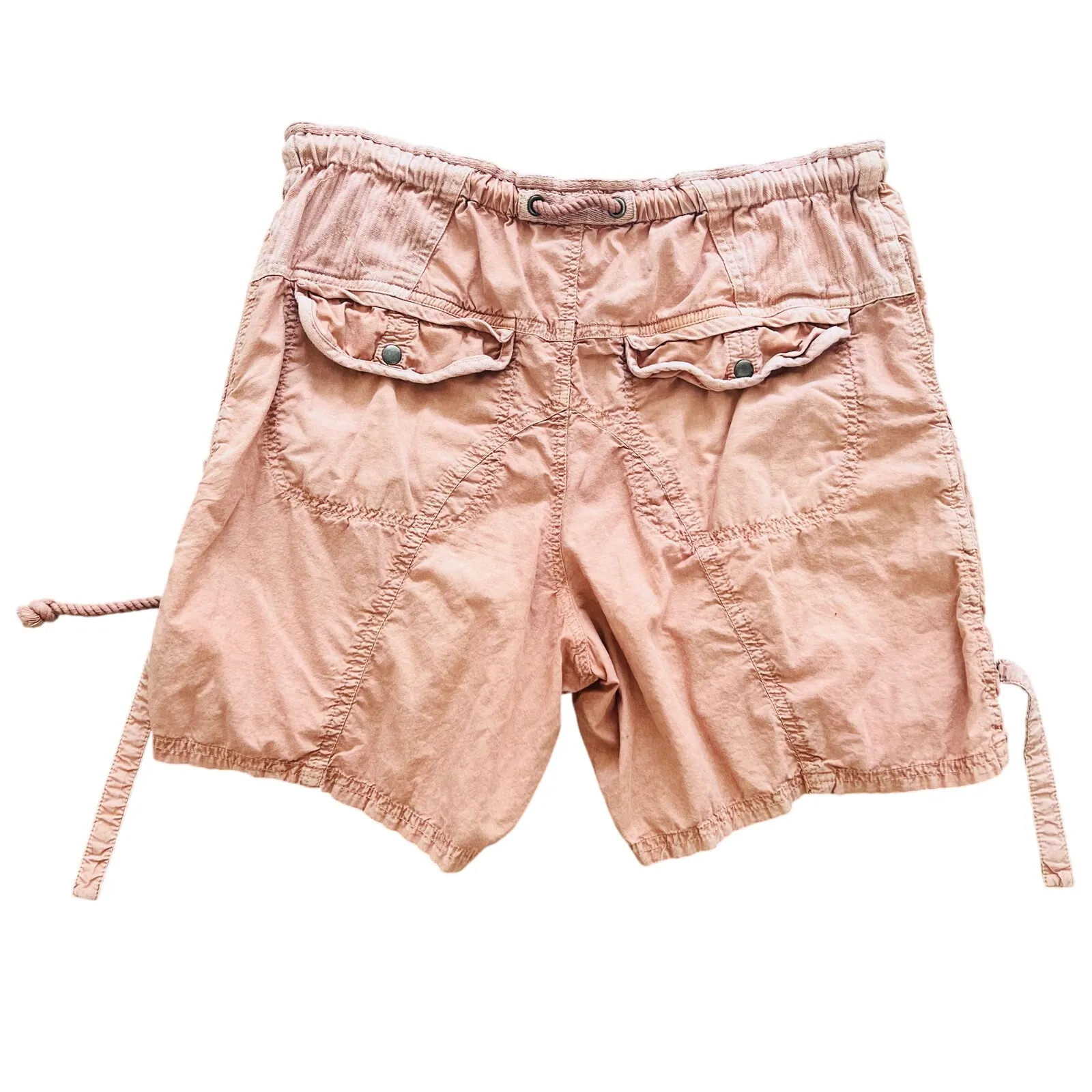 Free People Moon Bay Parachute Shorts XS NWOT Cargo Utility Low Rise Harem Pink - Image 5