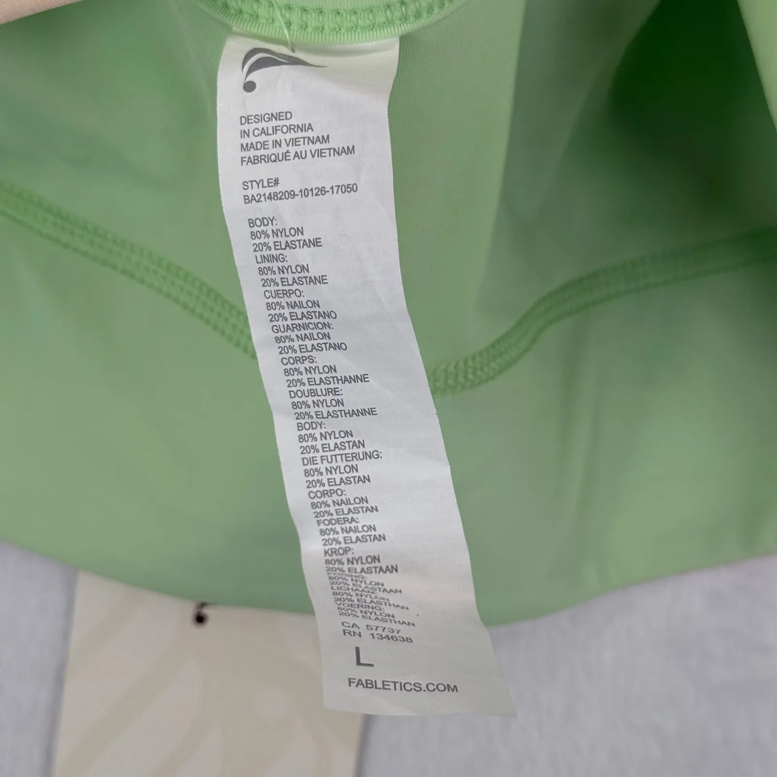 Fabletics Millie Reversible Bralette‎ Size L Low Impact Tie Dye Moisture Wicking - Image 4