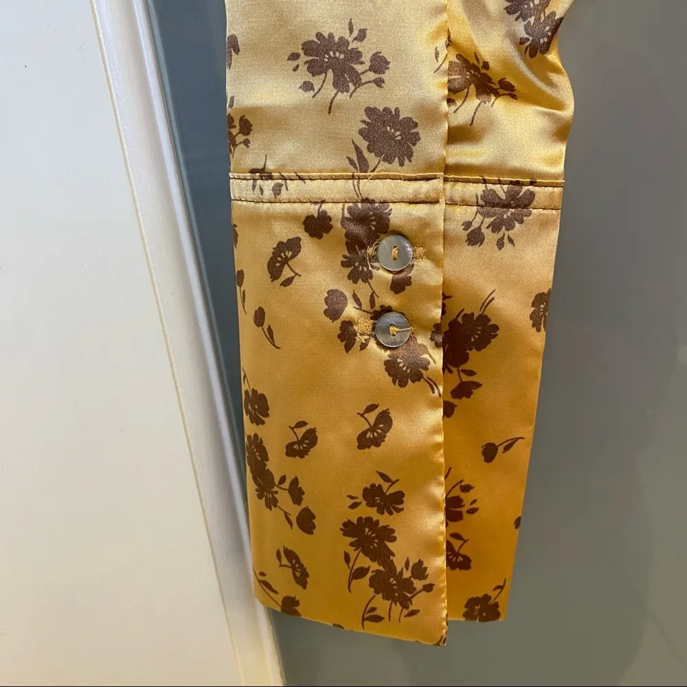 Zara Floral Printed High Waisted Midi Skirt and Long Sleeve Crop Top - Image 8