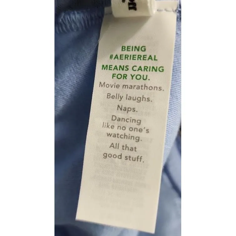 Aerie Bralette Womens Size XL‎ Light Blue Lace V Neck Scalloped Hem Romantic - Image 7