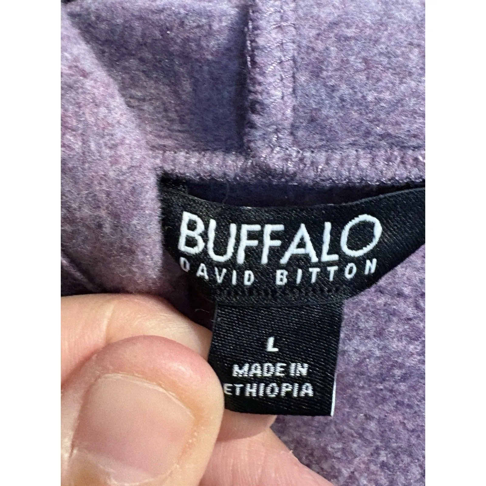 Buffalo David Bitton Hoodie Women Purple Pullover Large - Image 2