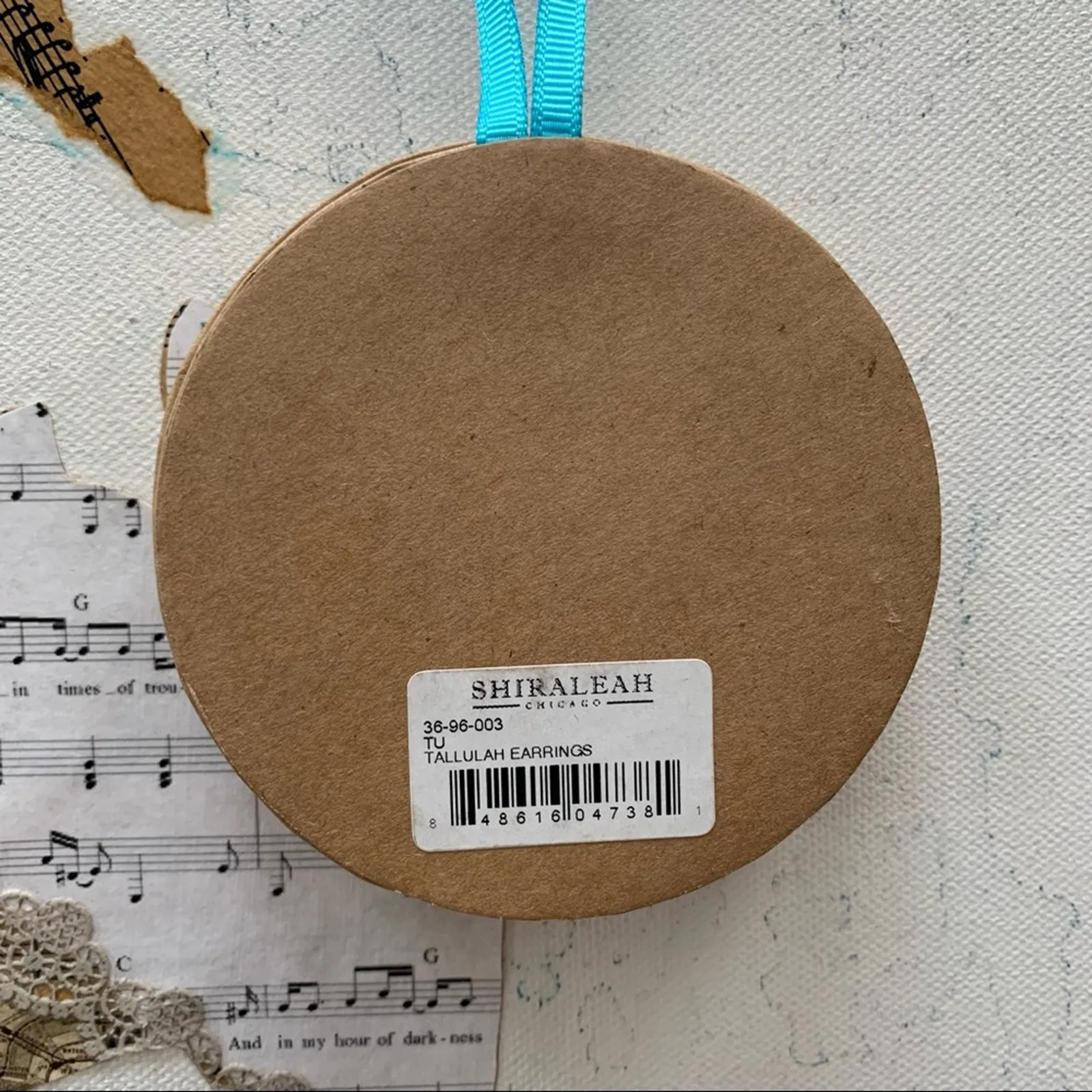 Shiraleah Anthropologie Tallulah Teal & Gold Tassel Drop Boho Style Earrings - Image 6