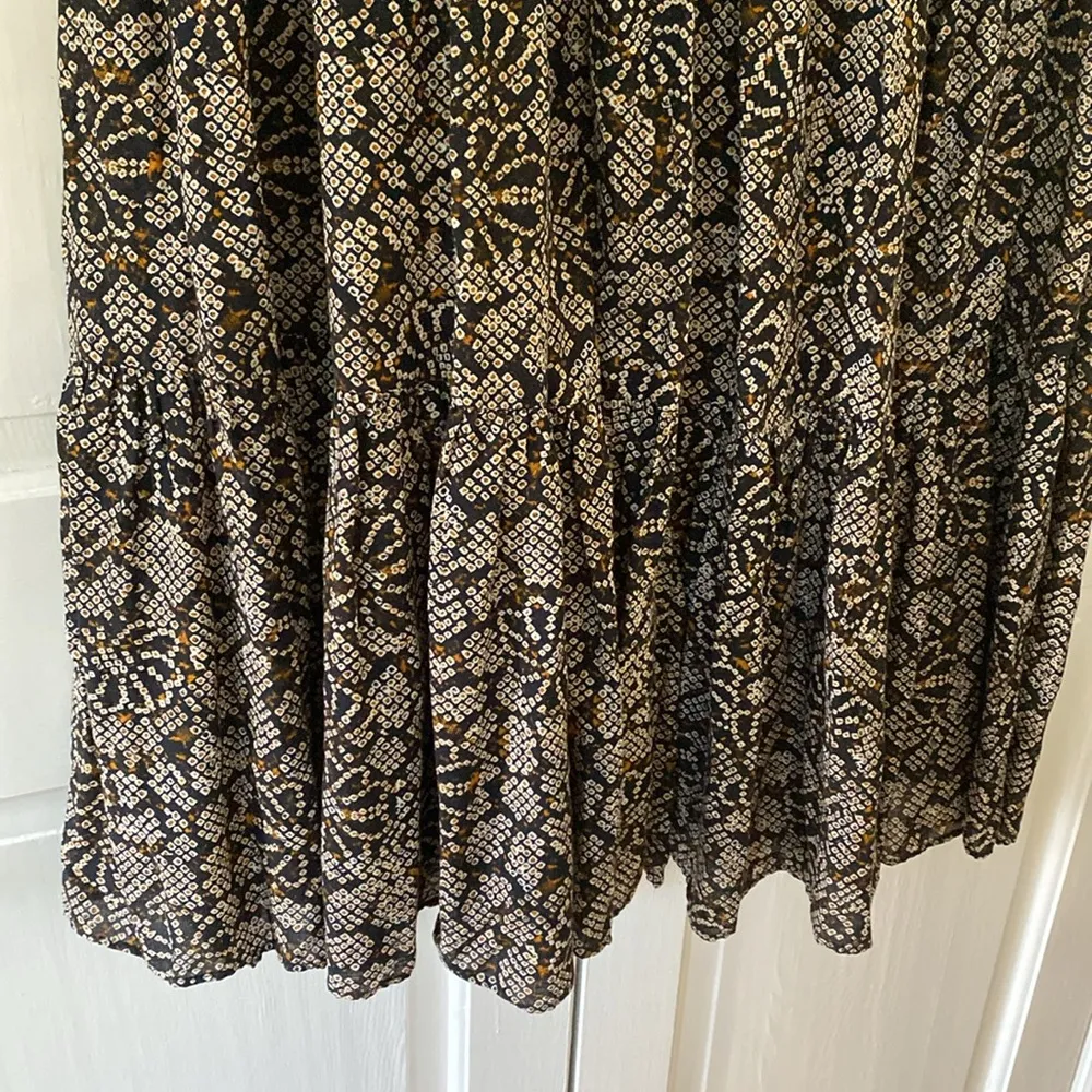 Ulla Johnson Arinella Maxi Dress Smoky Quartz Black Floral Print Tie Size Small‎ - Image 5