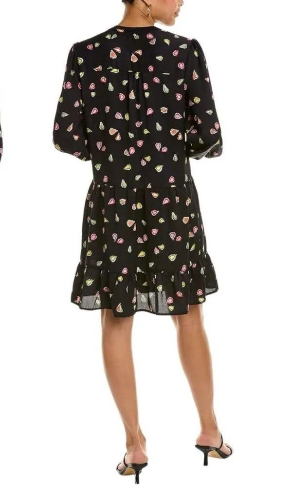 Nic+Zoe Tiered Long-Sleeve Dress w/Mandarin Collar, Black Multi, Size L NWT $188 - Image 10