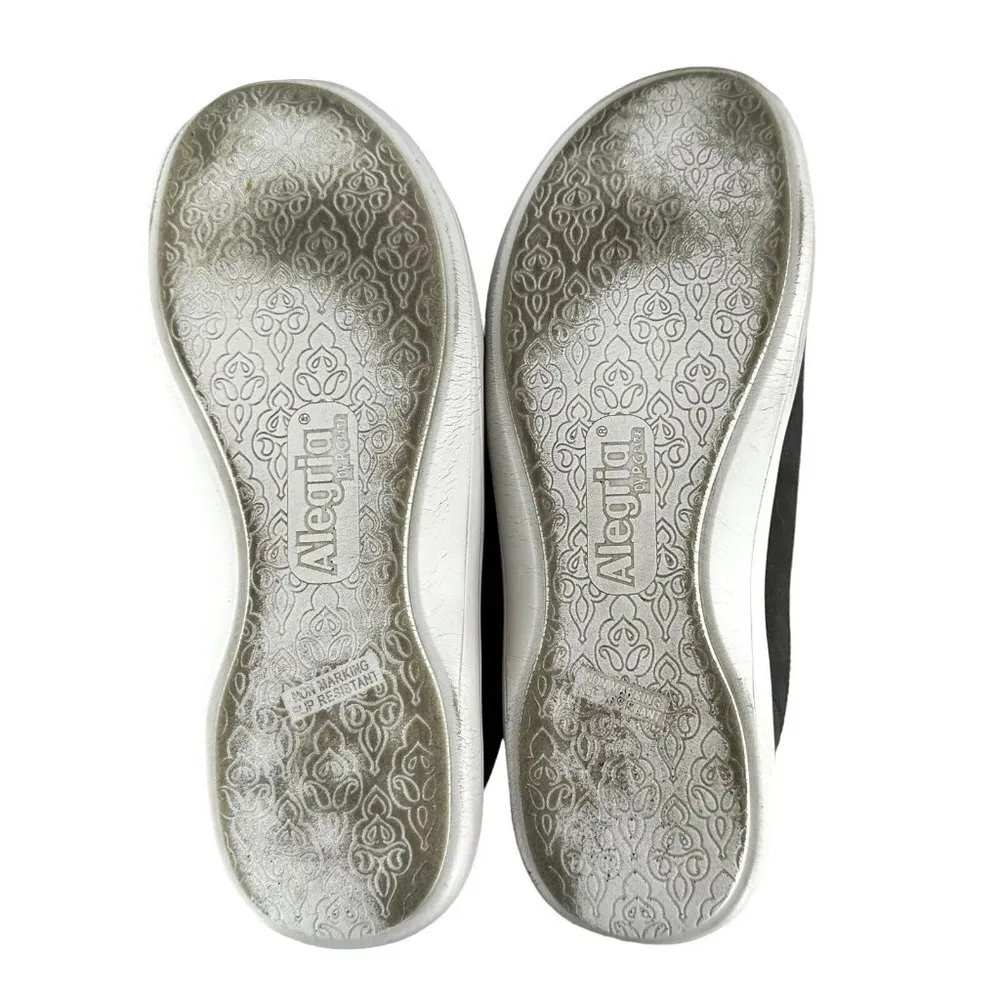 Alegria Slate Gray Leather and Mesh Sneakers Size 40 Walking Comfort Shoes - Image 8