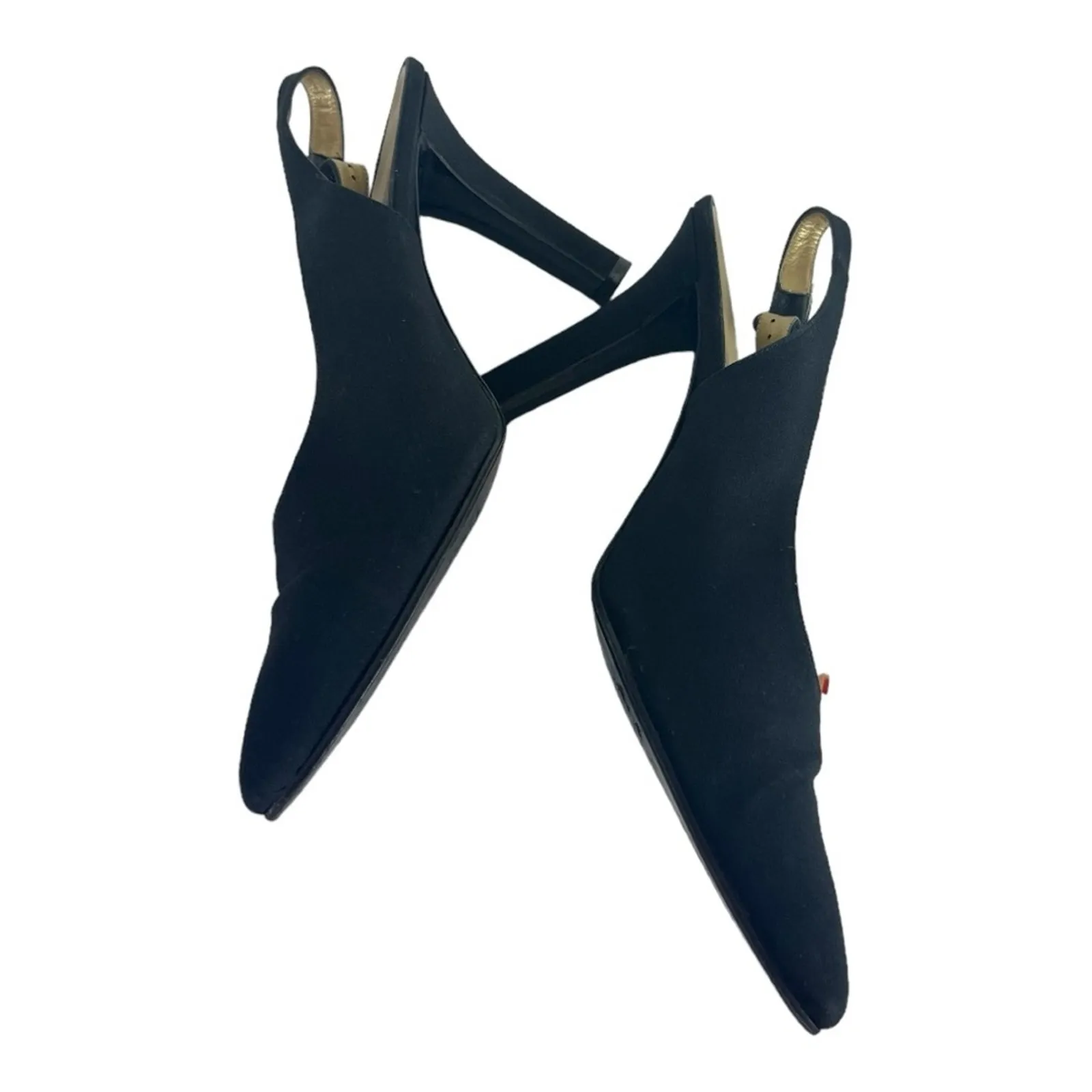 Yves Saint Laurent YSL Vintage Black Slingback 4” Heels Pumps Women’s Size 8N - Image 5