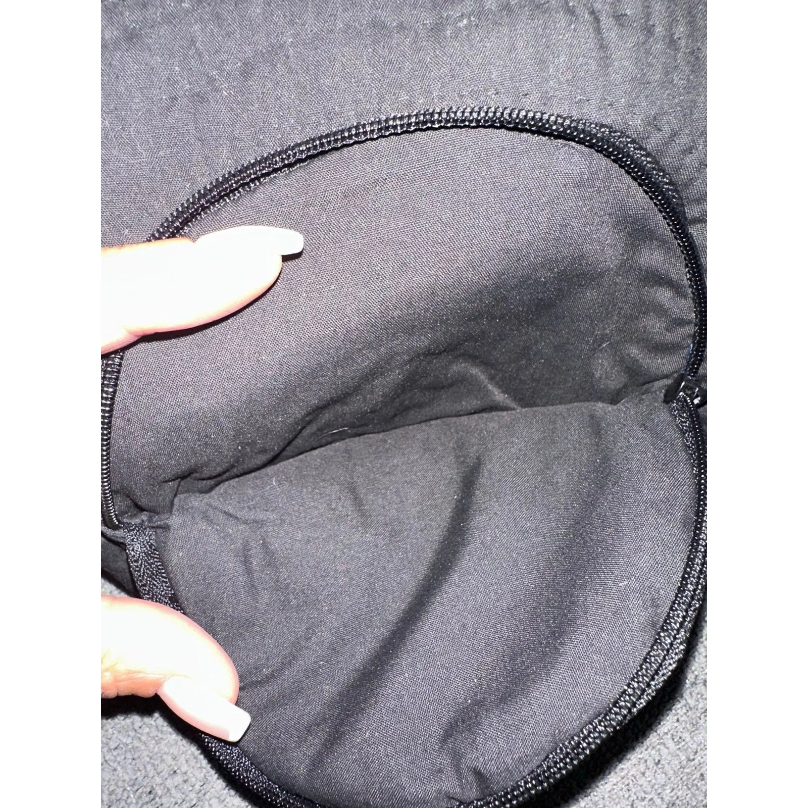 Hawaiian Queens Quilt Floral Embroidered Hand Stitched Zipper Crossbody Tote Bag Black - Image 5