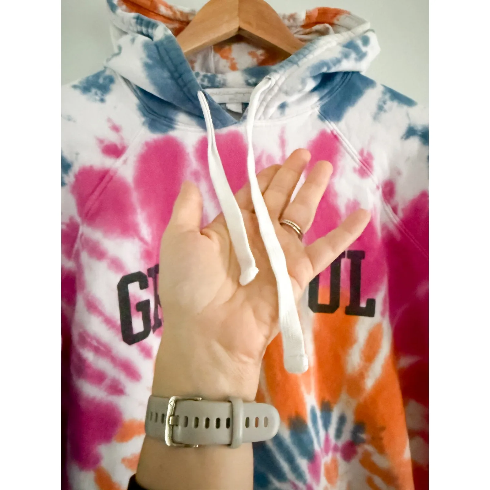 Spiritual Gangster | Tie Dye Grateful Hoodie Multicolor Pullover | Sz XS - Image 5