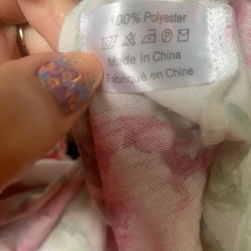 Show Me Your Mumu Pink Roses Floral Short Sleeve Open Cardigan One Size - Image 7