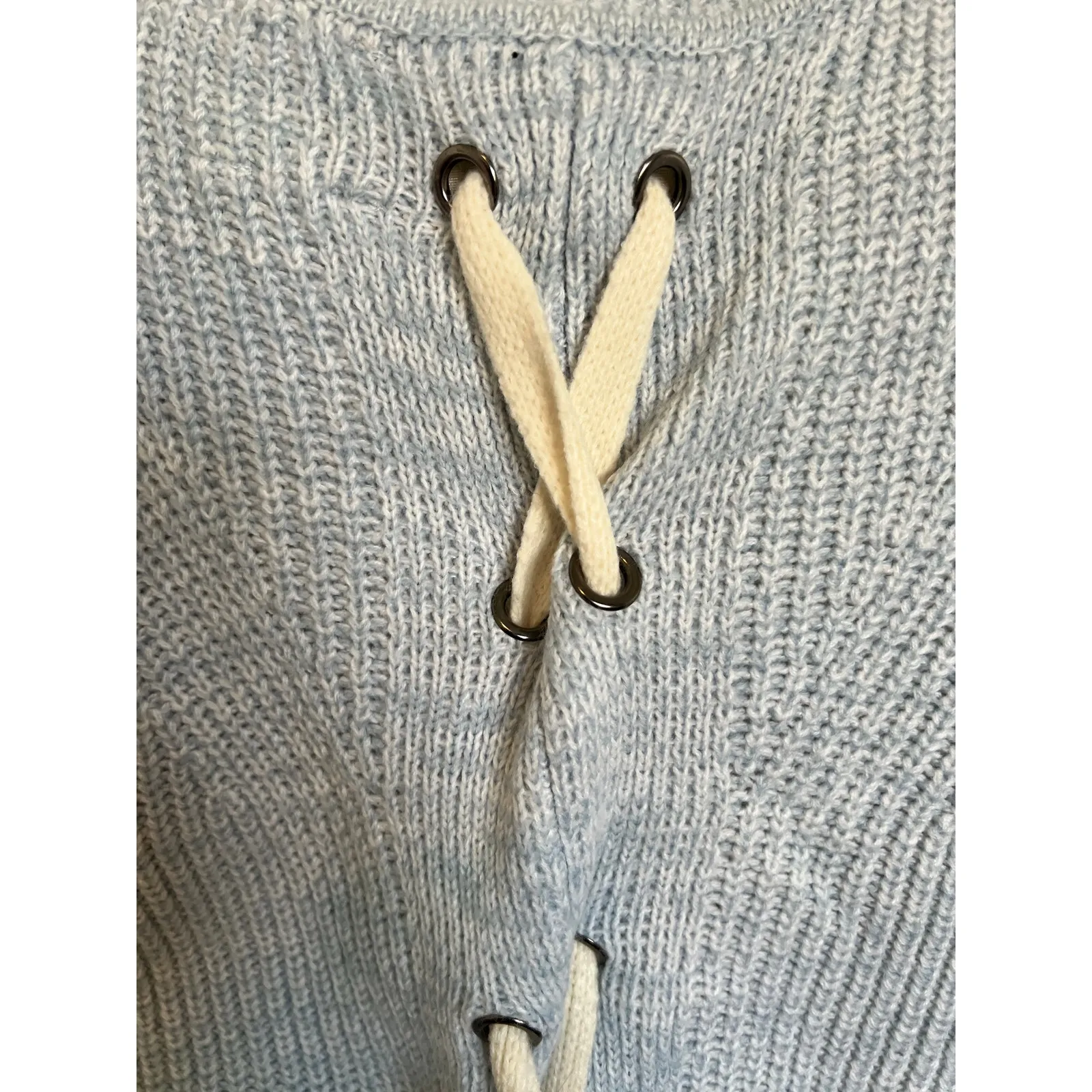 Harper Heritage Knit Criss Cross Back Long Sleeve Sweater Medium - Image 10