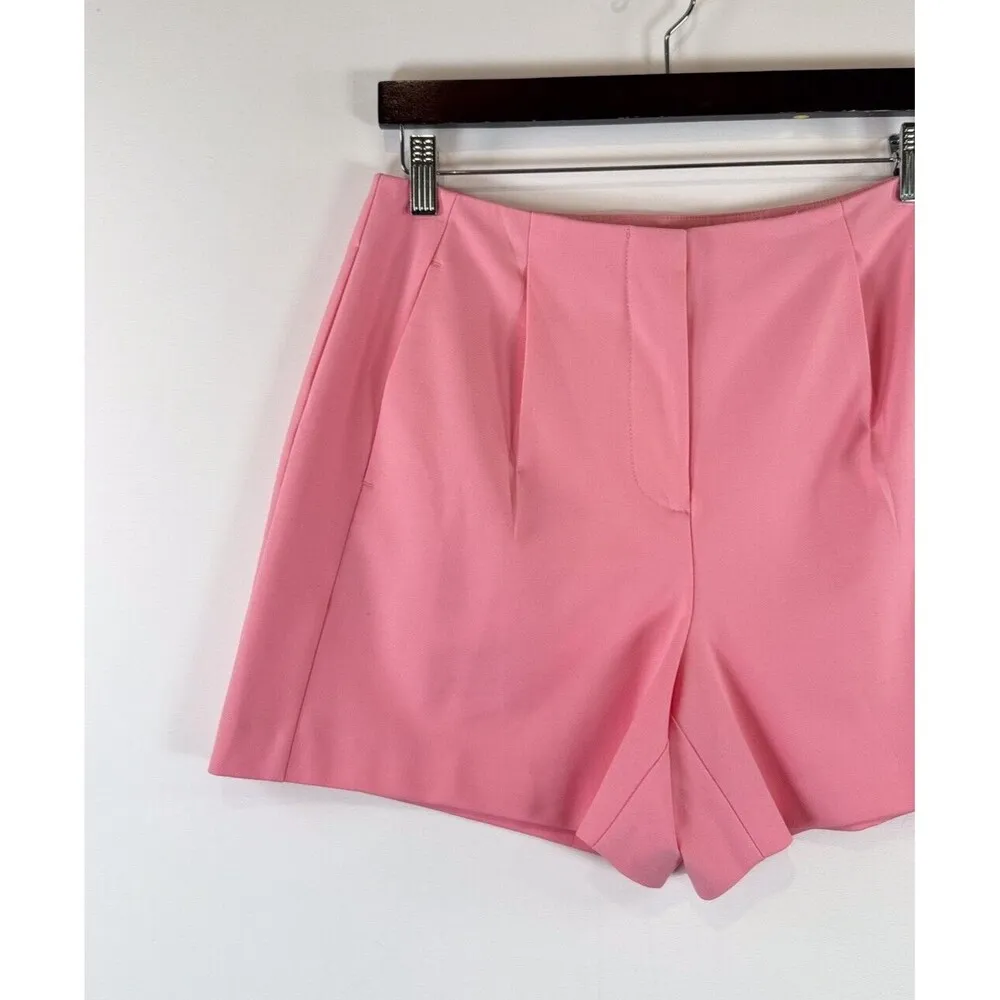 Trina Turk Womens Shorts Pink Suit High Rise Pleated Front Stretch Casual Size 8 - Image 4