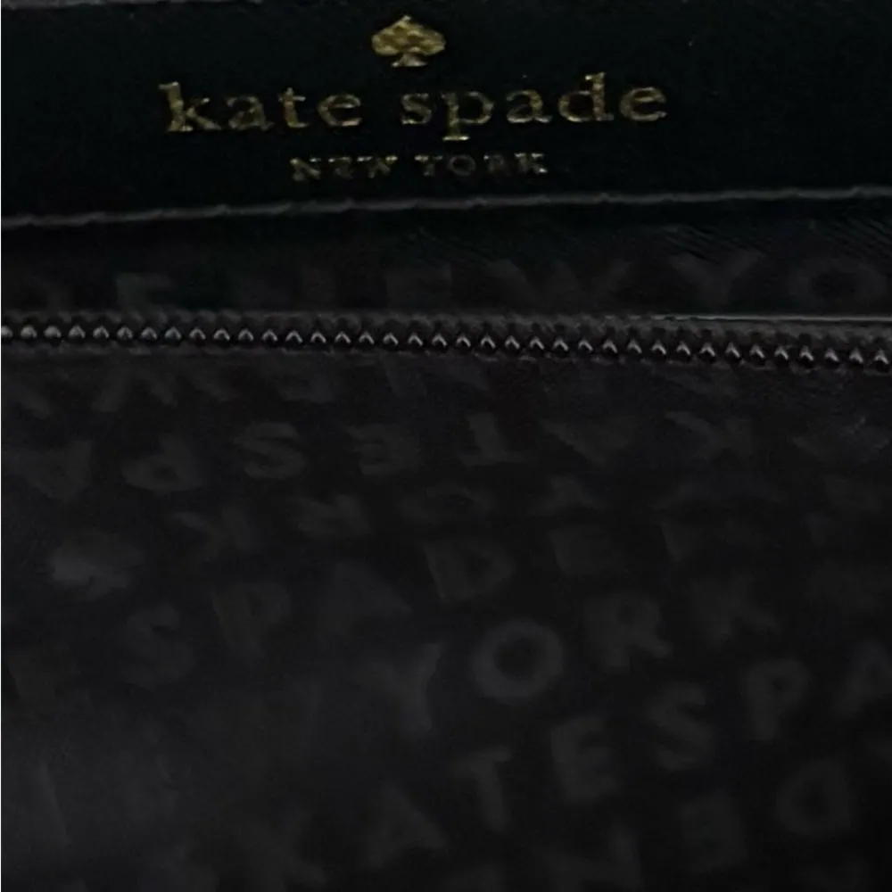 Kate Spade Laurel Way Neda CONTINENTAL Saffiano Leather Wallet Warm Beige Black - Image 4