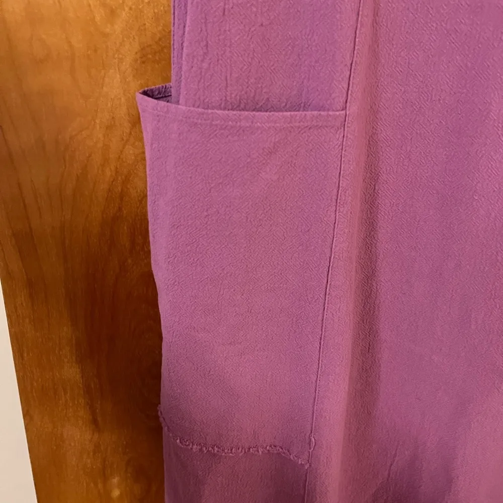 Soft Surroundings Carpe Diem Gauze Dress Raw Edges Iris Orchid NWT Size Medium - Image 3